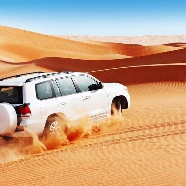 Four by Four wheel in the Dunes of Merzouga Desert