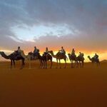 Small shared group tour enjoynig the sunset in Merzouga Sahara Dunes